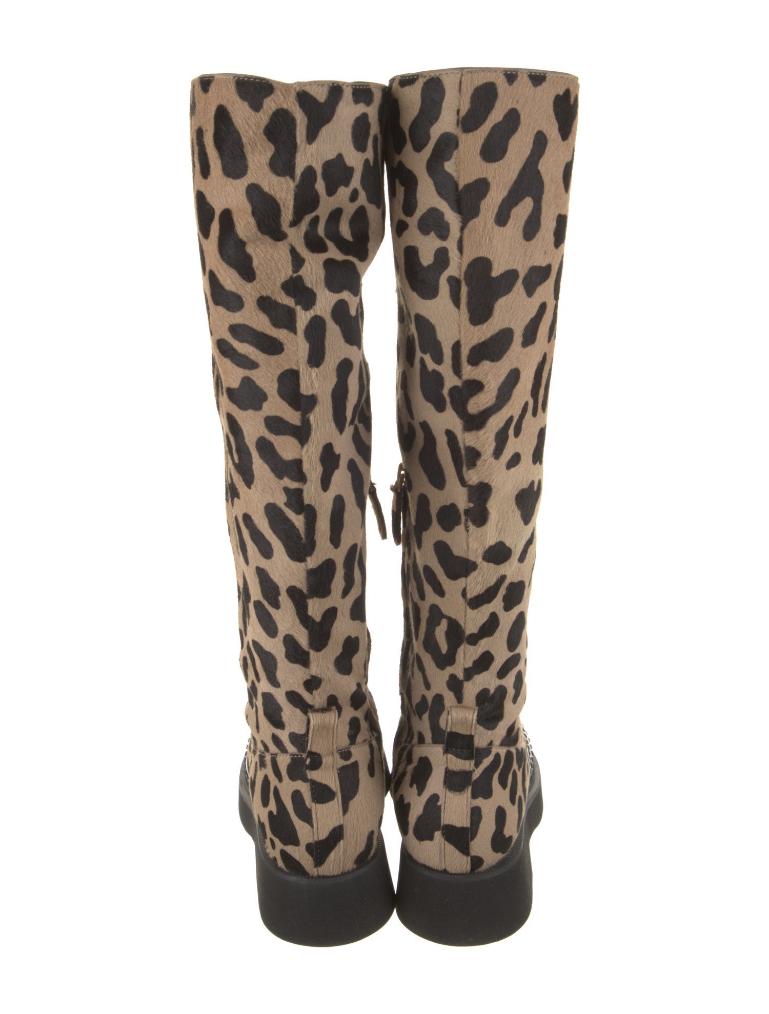 Tod's Ponyhair Animal Print Riding Boots